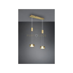 Barra franklin led barra 2 sospensioni regolabile con bilanciere e regolazione intensità l. 55CM ottone satinato 326510208