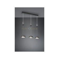 Barra franklin led barra 3 sospensioni regolabile con bilanciere e regolazione intensità l. 85CM antracite 326510342