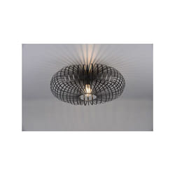 Plafoniera johann metallo ellisse D.50cm nero 606905032