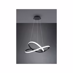 COURSE SOSPENSIONE LED CERCHIO INFINITO ANTRACITE D. 60CM