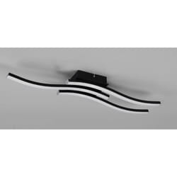 Trio - route plafoniera led 3 bacchette ondulate antracite l. 54CM