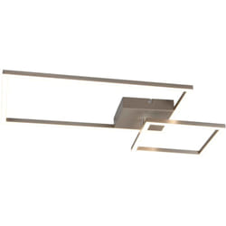 Reality Leuchten - Plafoniera led, metallo, nichel opaco, L63 cm, Padella