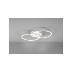 Plafoniera venida led doppio cerchio con luce centrale e regolazione intensità L.58cm bianco R62783431