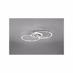 VENIDA PLAFONIERA LED DOPPIO CERCHIO CROMATO CON LUCE CENTRALE REGOLAZIONE INTENSITA' INTERRUTTORE L.58CM