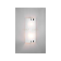 Trio - Applique pura vetro rettangolare ganci L.20 x H.40CM metallo acciaio 212700207