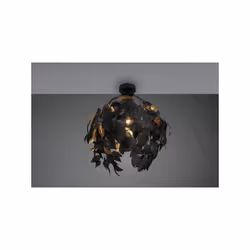 LEAVY PLAFONIERA FOGLIE LAVABILI NERO E ORO D. 38CM