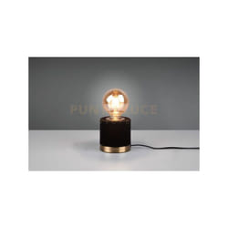 Trio - Lampada judy base metallo metallo ottone satinato effetto vellutto D.11cm nero R50691002