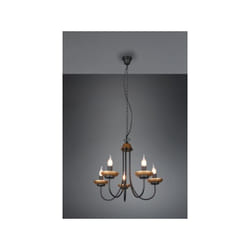 Trio Lighting - Lampadario livia 5 luci D.58 metallo nero e oro anticato 101700532