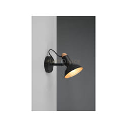 Trio - Faretti e portafaretti roxie singolo orientabile H.23cm nero e oro 811900132