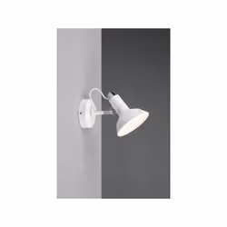 ROXIE Faretti e portafaretti SINGOLO ORIENTABILE METALLO BIANCO E CROMATO H. 23CM
