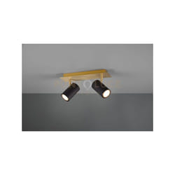Barra MARLEY barra base oro con 2 spots cilindri L.30cm nero 802400280