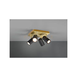 Trio - Plafoniera marley base 4 spots cilindri 24x24 nero 802430480