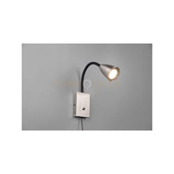 Trio - Applique a parete wanda flessibile H.24cm metallo acciaio e nero 202670107