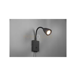 Trio - Applique a parete wanda flessibile H.24cm metallo acciaio e nero 202670132