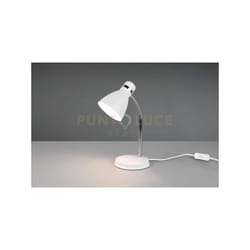 Reality Leuchten - Lampada harvey metallo flessibile H.33cm bianco e cromato R50731031