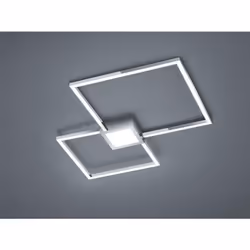hydra plafoniera led cromo doppio quadrato+luce centrale dimmerabile con interr. 65cmx65cm hydra plafoniera led cromo doppio  ...
