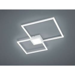 Trio Lighting - hydra plafoniera led bianca doppio quadrato+luce centrale dimmerabile con interruttore l. 66X66CM