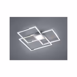 HYDRA PLAFONIERA LED CROMO TRIPLO QUADRATO+LUCE CENTRALE DIMMERABILE CON INTERR. L. 65X65CM