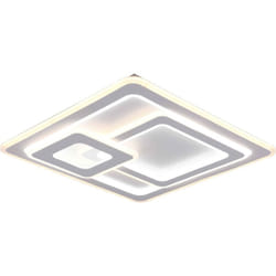 Trio - Plafoniera led multifunzione, metallo, bianco opaco, L51 x H7 x P51 cm, Mita