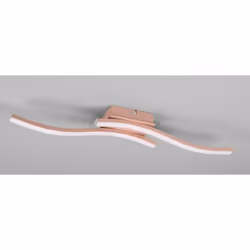 Plafoniera led Route Trio Lighting R62472499-2 bacchette-5W 4000K IP20 ROUTE PLAFONIERA LED 2 BACCHETTE ONDULATE ORO ROSA. Mo ...