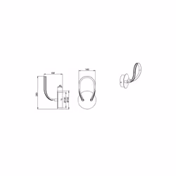APPLIQUE BOLOGNA TRIO 1LED
