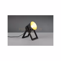 MARC LAMPADA DA TAVOLO CON PIEDI DI LEGNO DIFFUSORE METALLO NERO E ORO H. 21CM