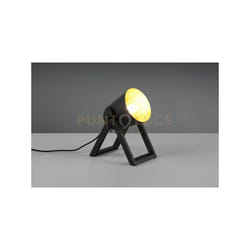 Reality Leuchten - Lampada marc con piedi di legno diffusore H.21cm metallo nero e oro R50721080
