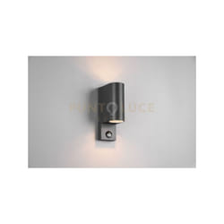 Trio - Applique roya Applique esterno roya fusione alluminio con sensore di movimento ip44 H.15cm stondata antracite 214260242