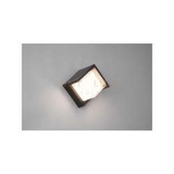 Reality Leuchten - Applique esterno puno led quadrata diffusore bianco ip44 L.15cm metallo nero R27026132
