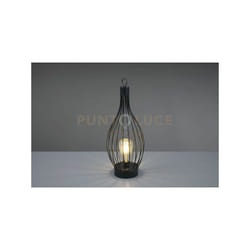Trio - Lampada mairana led ricaricabile con sensore crepuscolare ip44 H.43,5cm nera R55306132