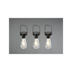 Trio - Kit campus led kit 3 ricaricabile con sensore crepuscolare ip44 16cm nere R35146132