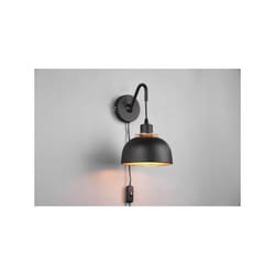 Trio - Applique a parete punch H.30cm metallo nero e oro R20811732