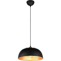 Trio - Lampada a sospensione, metallo, nero opaco, D35 cm, Punch