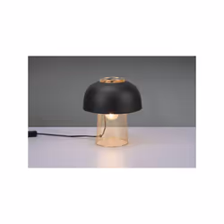 PUNCH LAMPADA DA TAVOLO IN METALLO NERO E ORO H. 28CM