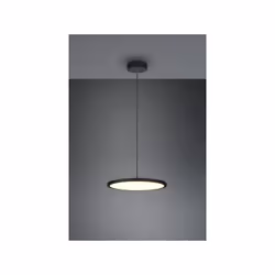 TRAY SOSPENSIONE LED DIMMERABILE IN METALLO NERO D. 40CM