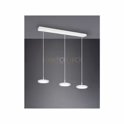 TRAY SOSPENSIONE LED DIMMERABILE 3 DIFFUSORI IN METALLO BIANCO L. 90CM