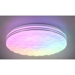 Reality Leuchten - Plafoniera led rgb, bianco opaco, D38 cm, Tiger