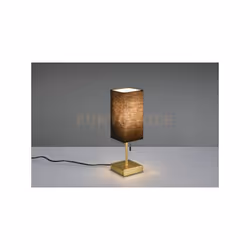 OLE LAMPADA DA TAVOLO OTTONE SATINATO CON PARALUME NERO CON INTERRUTTORE A CORDA CON DOPPIA PORTA USB ( USB + USB-C ) PER RIC ...
