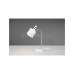 Reality Leuchten - Lampada adam H.42cm metallo acciaio satinato e bianco R51041031