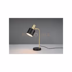 ADAM LAMPADA DA TAVOLO METALLO OTTONE SATINATO E NERO H. 42CM