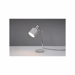 ADAM LAMPADA DA TAVOLO METALLO CROMO E GRIGIO H. 42CM