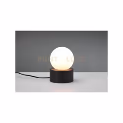 COUNTESS LAMPADA DA TAVOLO BASE IN METALLO NERO CON VETRO BIANCO ACCENSIONE TOUCH H. 17CM