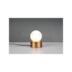 Reality Leuchten - Lampada countess con vetro bianco H.17cm base in metallo ottone anticato R59051004
