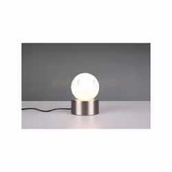 COUNTESS LAMPADA DA TAVOLO BASE IN METALLO ACCIAIO CON VETRO BIANCO ACCENSIONE TOUCH H. 17CM