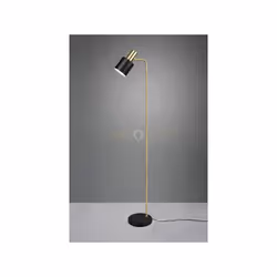 ADAM Lampade da terra METALLO OTTONE SATINATO E NERO H. 150CM