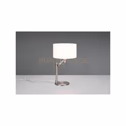 CASSIO LAMPADA DA TAVOLO METALLO ACCIAIO CON PARALUME BIANCO H. 48CM