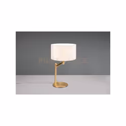CASSIO LAMPADA DA TAVOLO METALLO OTTONE CON PARALUME BIANCO H. 48CM