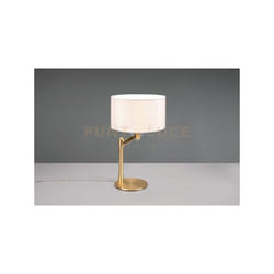 Trio - Lampada cassio H.48cm con paralume bianco metallo e ottone 514400108