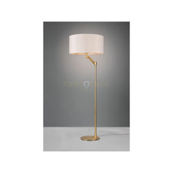 Trio Lighting - Piantana cassio H.153cm con paralume bianco e metallo ottone 414400108