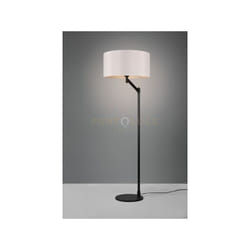 Trio Lighting - Piantana cassio H.153cm con paralume bianco e metallo nero 414400132